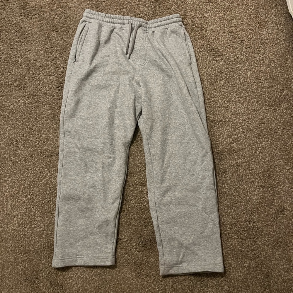 Hollister Gray Sweatpants Relaxed Fit Cotton-Blend - Like New